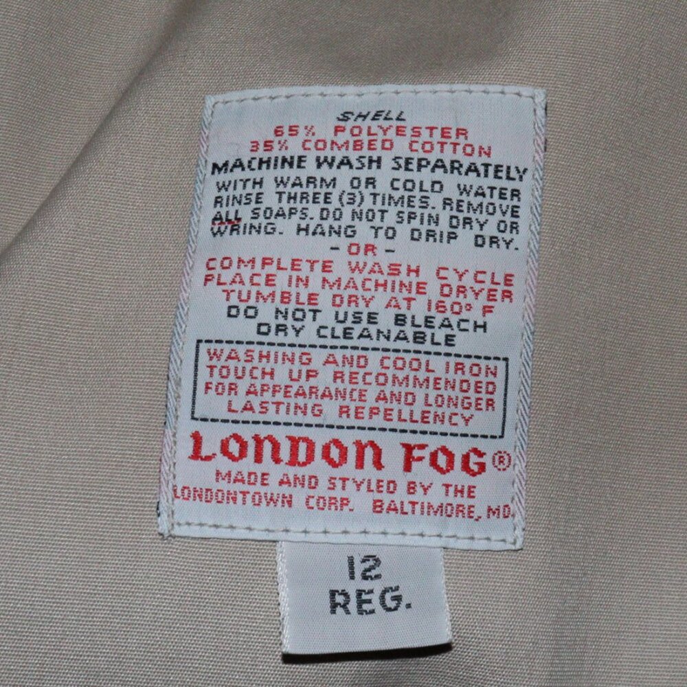 Vintage classic London fog rain/over coat 12 reg - Picture 5 of 7